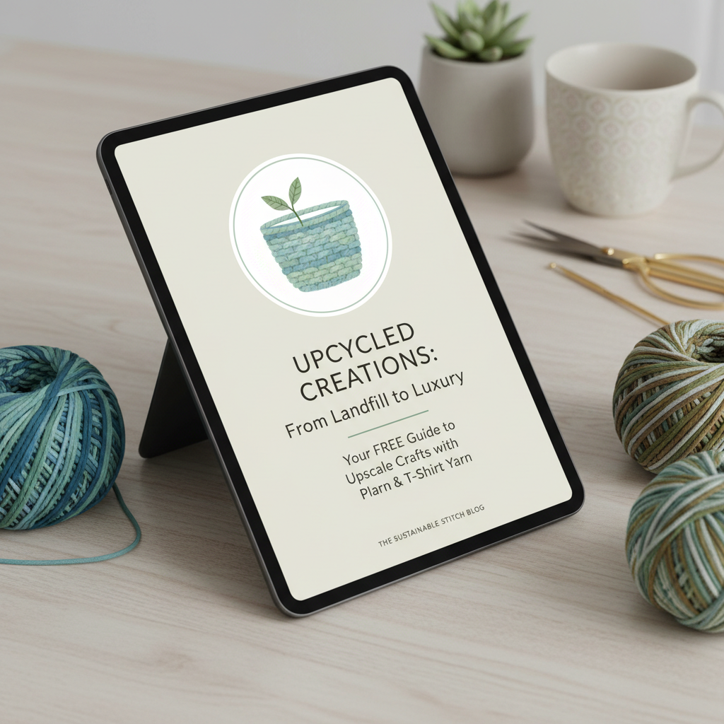 Plarn Prep Powerup guide with colorful recycled yarn